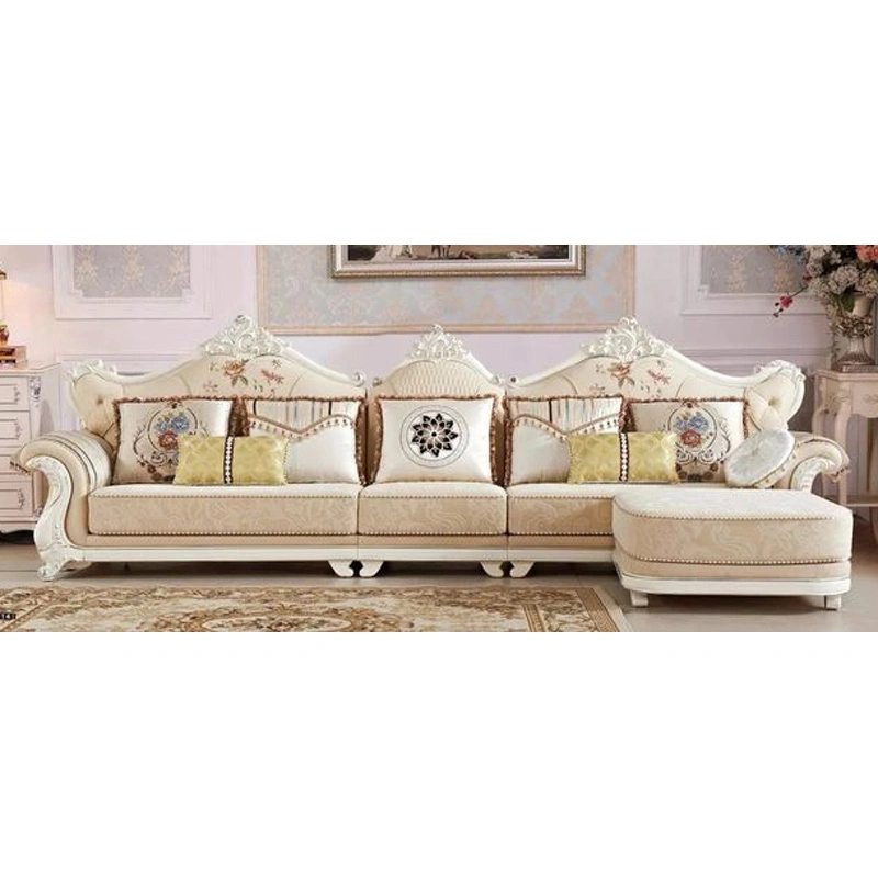 Solid Wood Frame, Leather Detachable Washable European Design, Luxurious Sofa