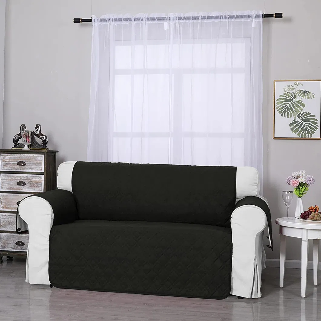 Couch Cover Sofa Slipcover Non-Slip Cover for Leather Sofa Microfiber Furniture Protector