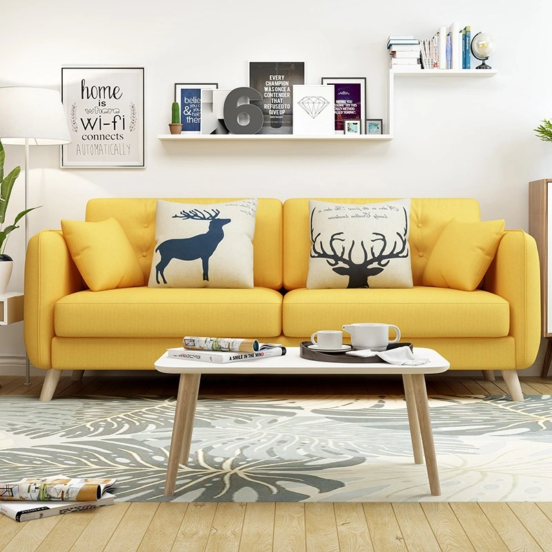 Modern Salon Living Room Lamb Furniture Settee Cloud Couch Velvet Sofa Set Wholesale Nordic Creative Design