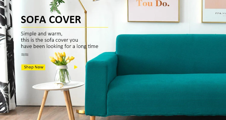 Custom Easy Fit Stretch Furniture Slipcover, Non-Slip Jacquard Ruffle Elastic Sofa Cover