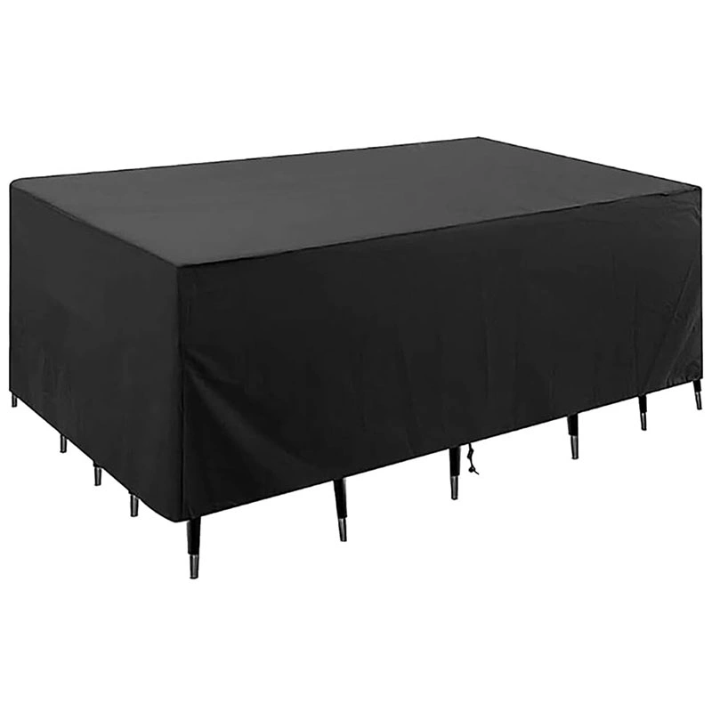 Waterproof Black Rectangular Outdoor Terrace Table Cover 162.6X 114.3X 71.1cm for Picnic Coffee Sofas Furniture Accessories