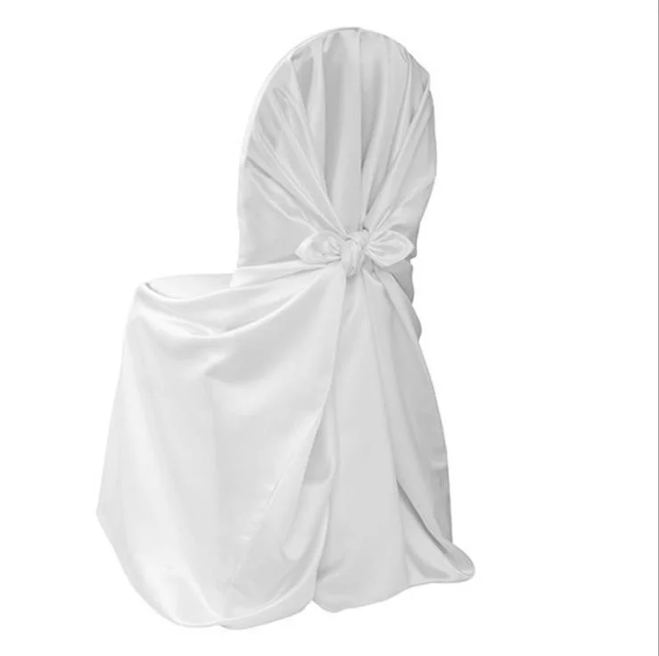 Satin Universal Chair Cover for Wedding Events Banquet