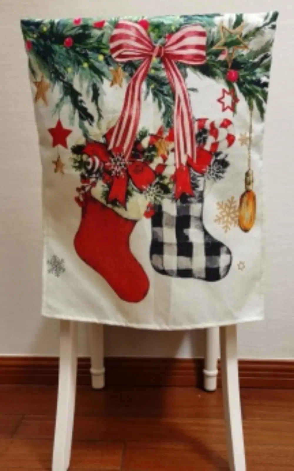 Christmas Chair Cover Santa Claus Snowman 2024 New Year Decoration Sleeve