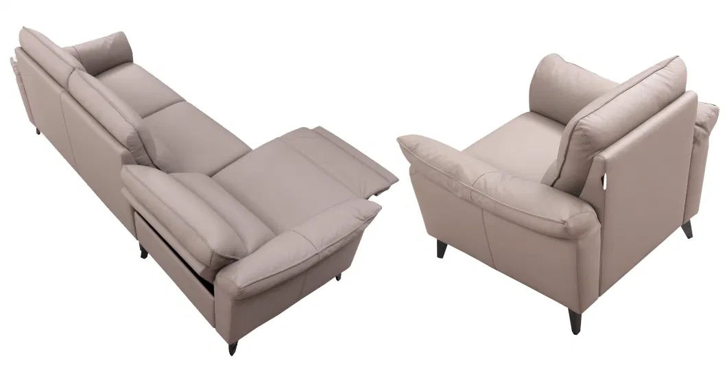 Home Furniture Grey Leather Single Armchair Louge Power Recliner Sofa with Reasonable Price