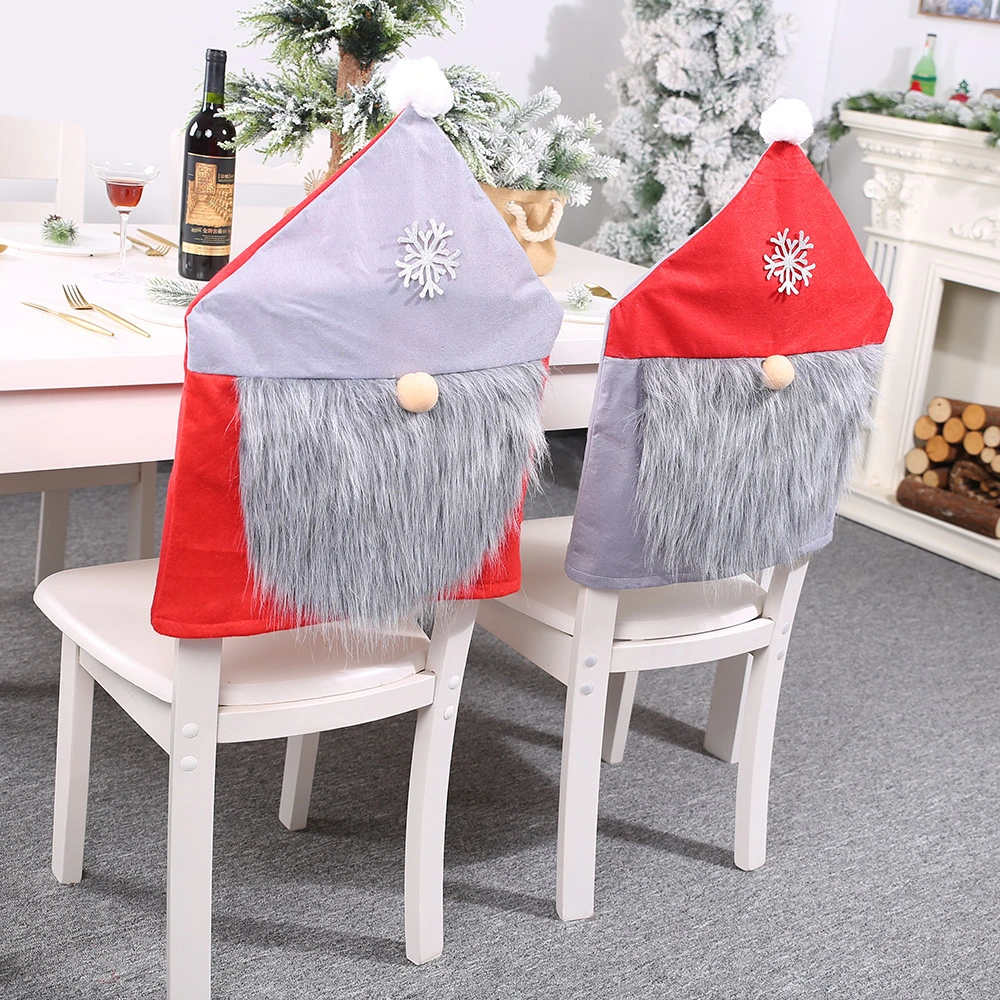 New Pack Santa Claus Hat Christmas Chair Covers for Christmas Decorations Dinner Chair Xmas Decor