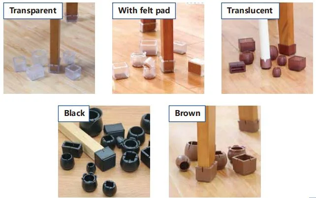 Thickened Wear-Resistant and Anti Slip Silicone Table and Chair Foot Covers/Furniture Silent Solid Wood Floor Protection Pads/Chair Stool Table Foot Pads