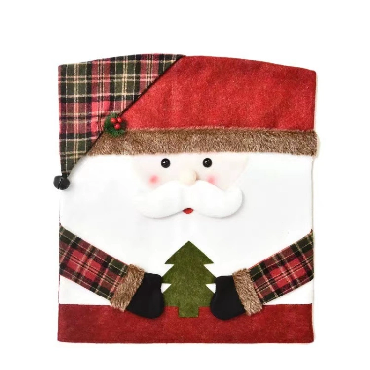 Hot Selling Christmas Decoration Chair Cover Home Furniture Decorative Ornaments Party Furnishings Xmas Chair Slipcover