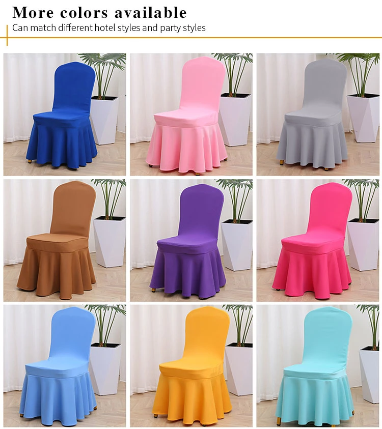 High Quality Spandex Solid Plain Chair Cover Hotel Wedding Banquet Elastic Chair Cover