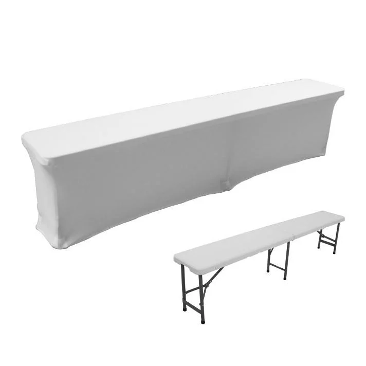 Outdoor 183cm Plain Decorative Polyester Elastic Stretch Wedding Garden Bench Covers