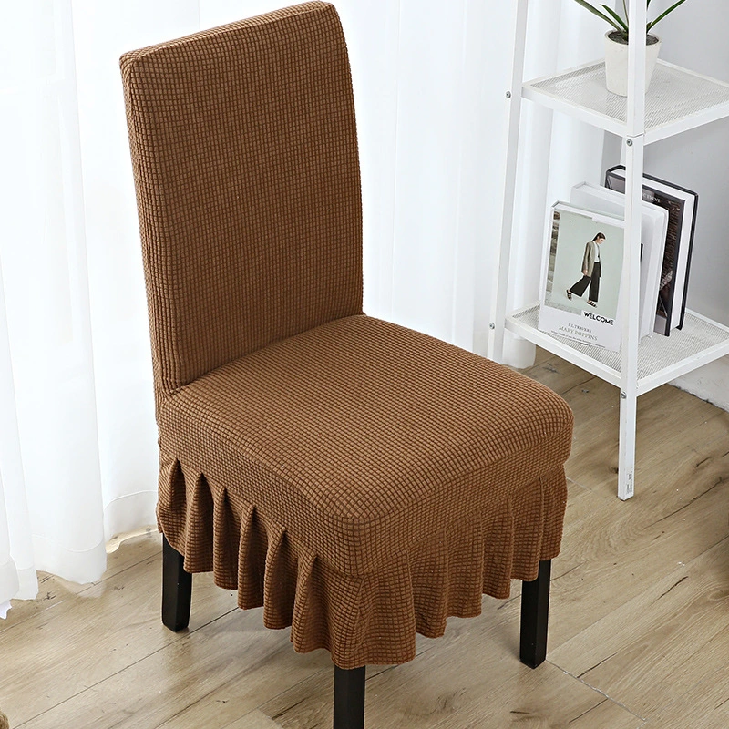 Wholesale High Quality Solid Plain Skirt Chair Cover Living Room Banquet Wedding Stretchable Chair Cover