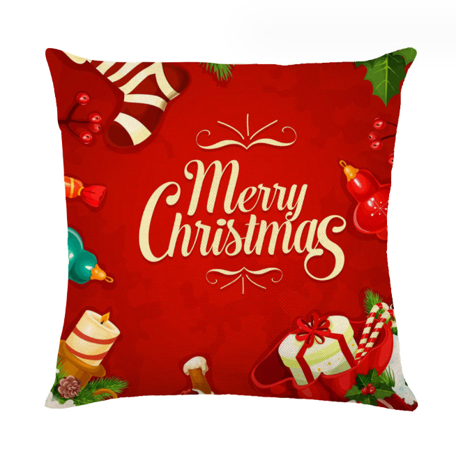 New Product Christmas Pillow New Year Sofa Decorative Cushion Cover for Holiday and Decor