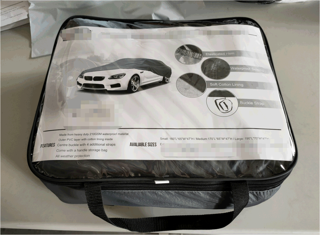 2 Layer Outdoor 100% Waterproof 250g PVC Cotton Car Cover for SUV