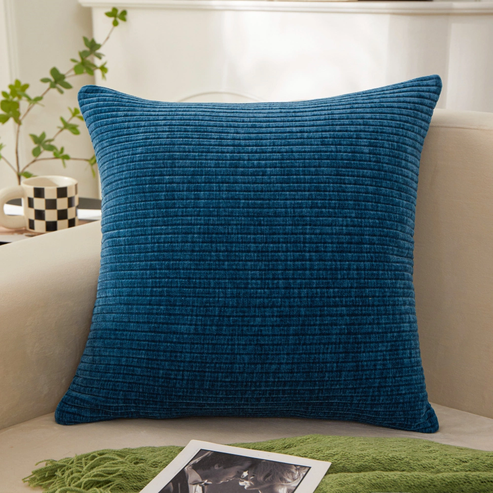 Delicate Stripe Cushion Cover with Soft Velvet Fabric, Multiple Colors Available, Perfect for Living Room Sofa