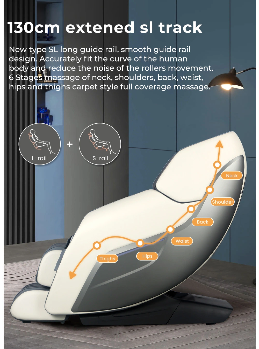 Cheap Multi Zero-Gravity Positions Thai Stretch Body Scan LED Light Massage Chair OEM