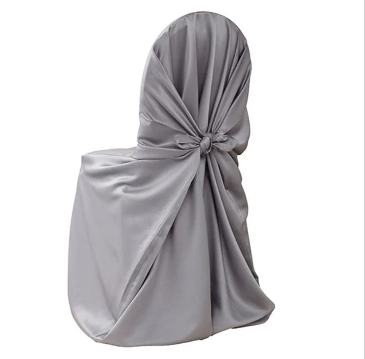 Satin Universal Chair Cover for Wedding Events Banquet