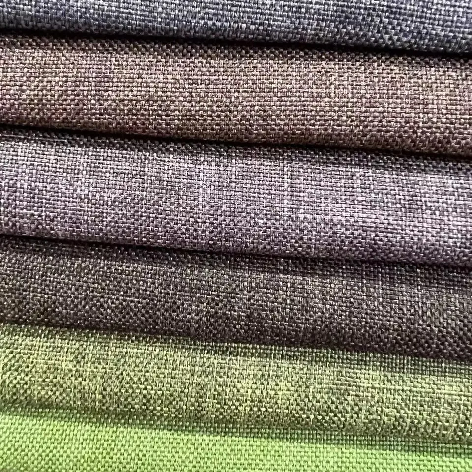 Factory Direct Sales Polyester 550d*550d Like Linen Blackout Woven Fabric for Curtain