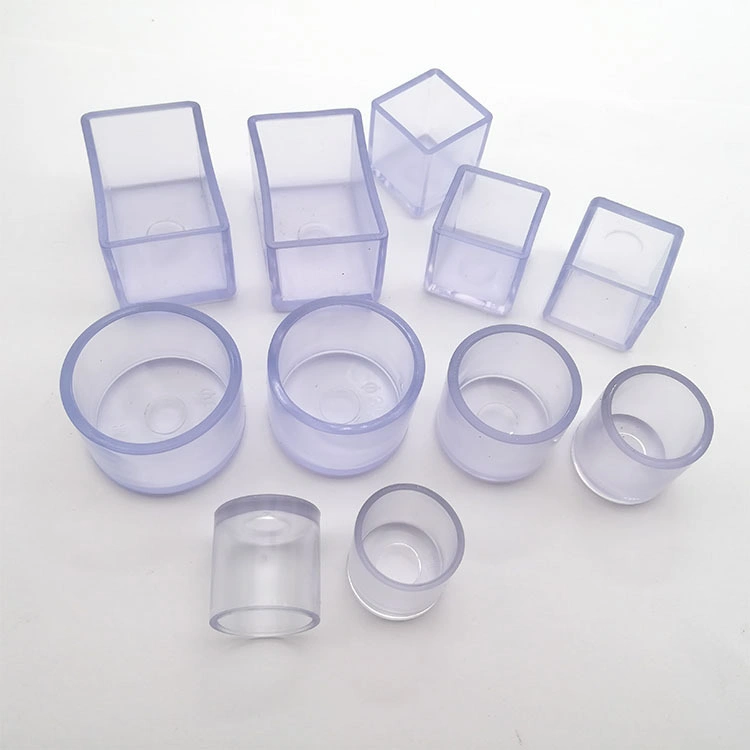 Transparent Rubber Sleeve/25 * 25 Square Pipe Sleeve/Table and Chair Scratch Resistant Foot Sleeve