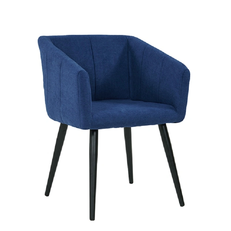 Sapphire Velvet Conference Armchairs Upholstered Dining Room armchair with Metal Legs