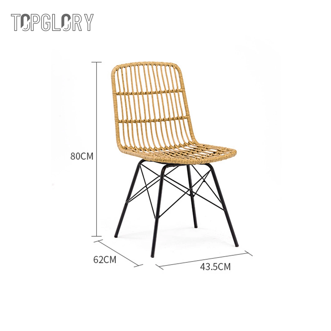 Modern Garden Dining Room PE Rattan Chair Outdoor Furniture Chair