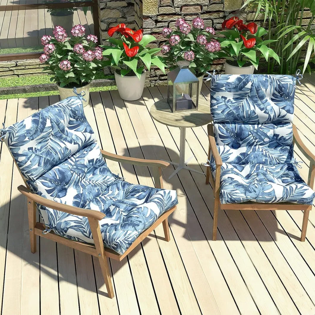 Replacement Patio Outdoor Garden High Back Chair Sofa Seat Cushion with Unique Printed Designs