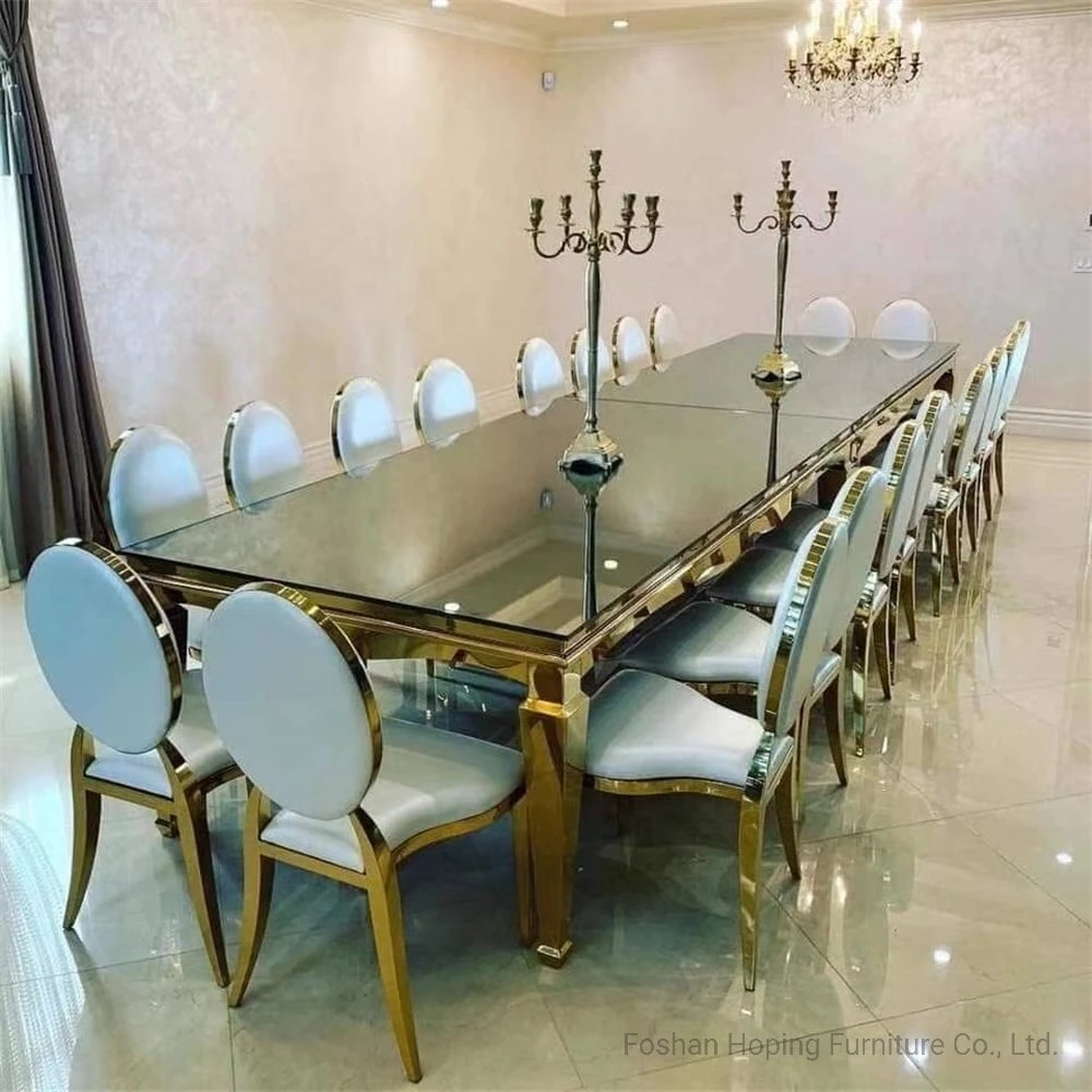 Restaurant Furniture Event Banquet Chair Tiffany Green Chair Special Stainless Steel Wedding Reception Chairs for Sale Dining Table Set