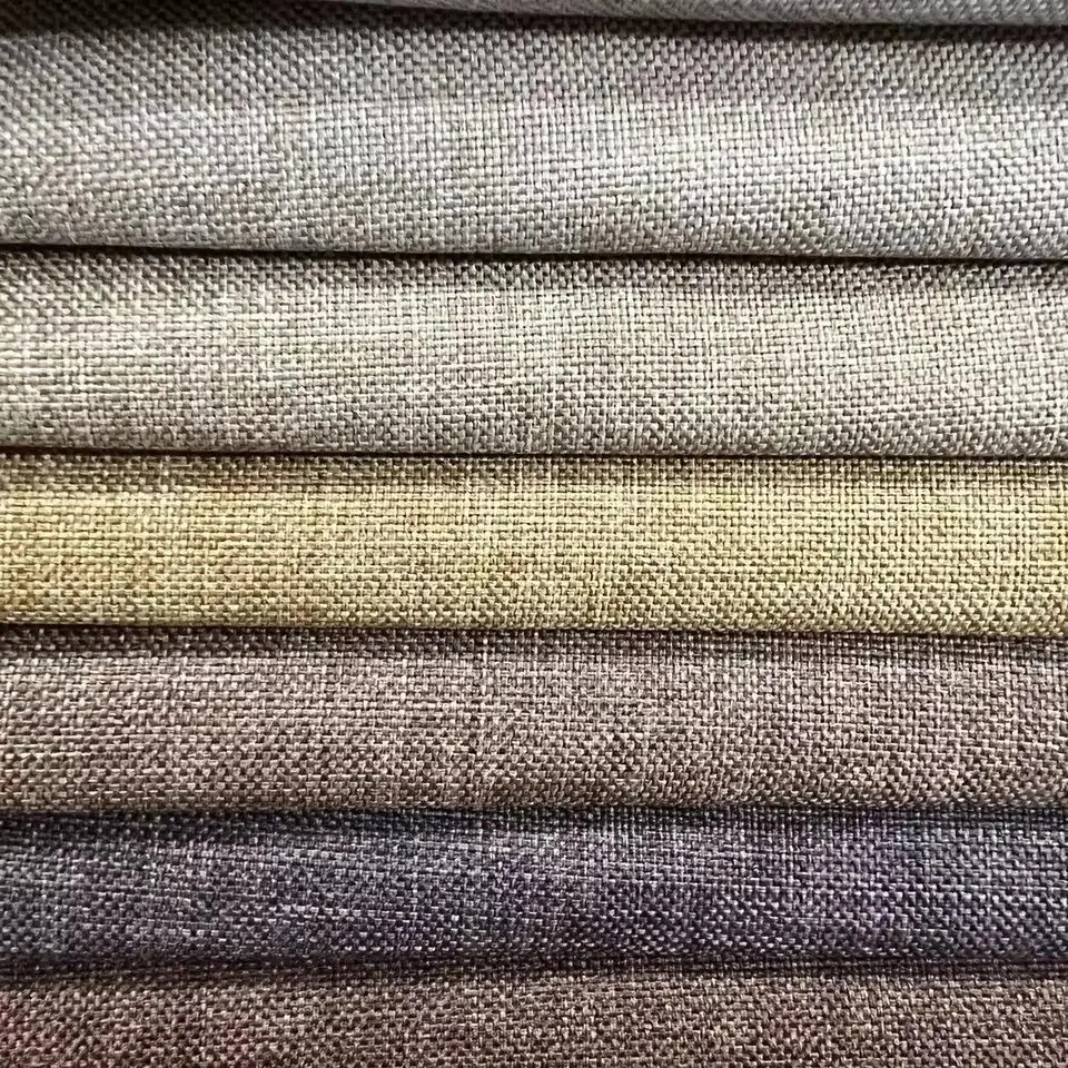 Factory Direct Sales Polyester 550d*550d Like Linen Blackout Woven Fabric for Curtain