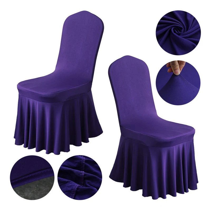Universal Washable Polyester Spandex Elastic Stretch Chair Cover Party Hotel Decoration Spandex Dining Wedding Chair Cover