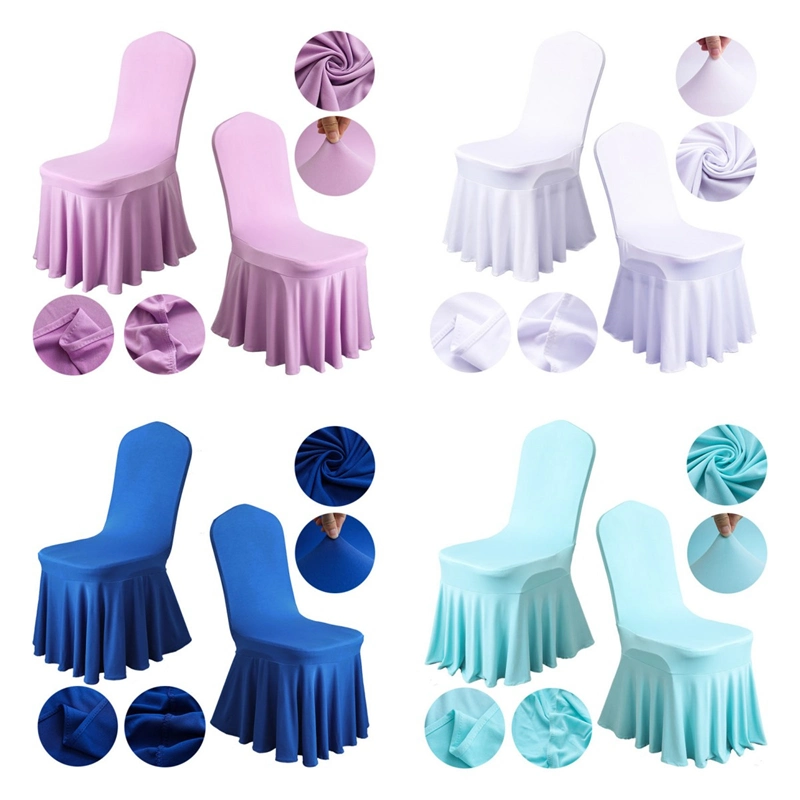 Universal Washable Polyester Spandex Elastic Stretch Chair Cover Party Hotel Decoration Spandex Dining Wedding Chair Cover