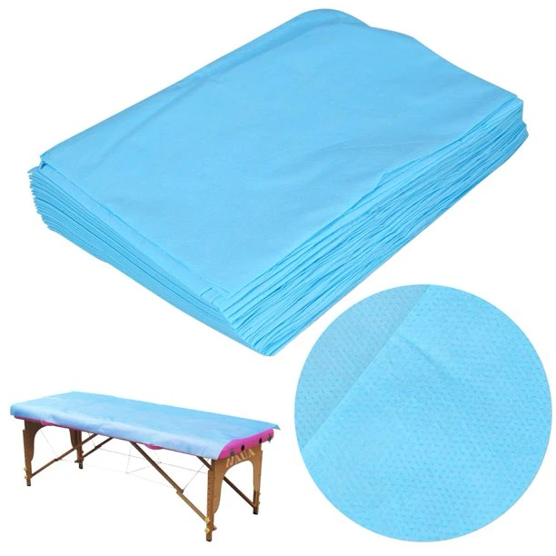 White Disposable Elastic Fitted Bed Sheets Cover Massage Table Facial Chair SPA
