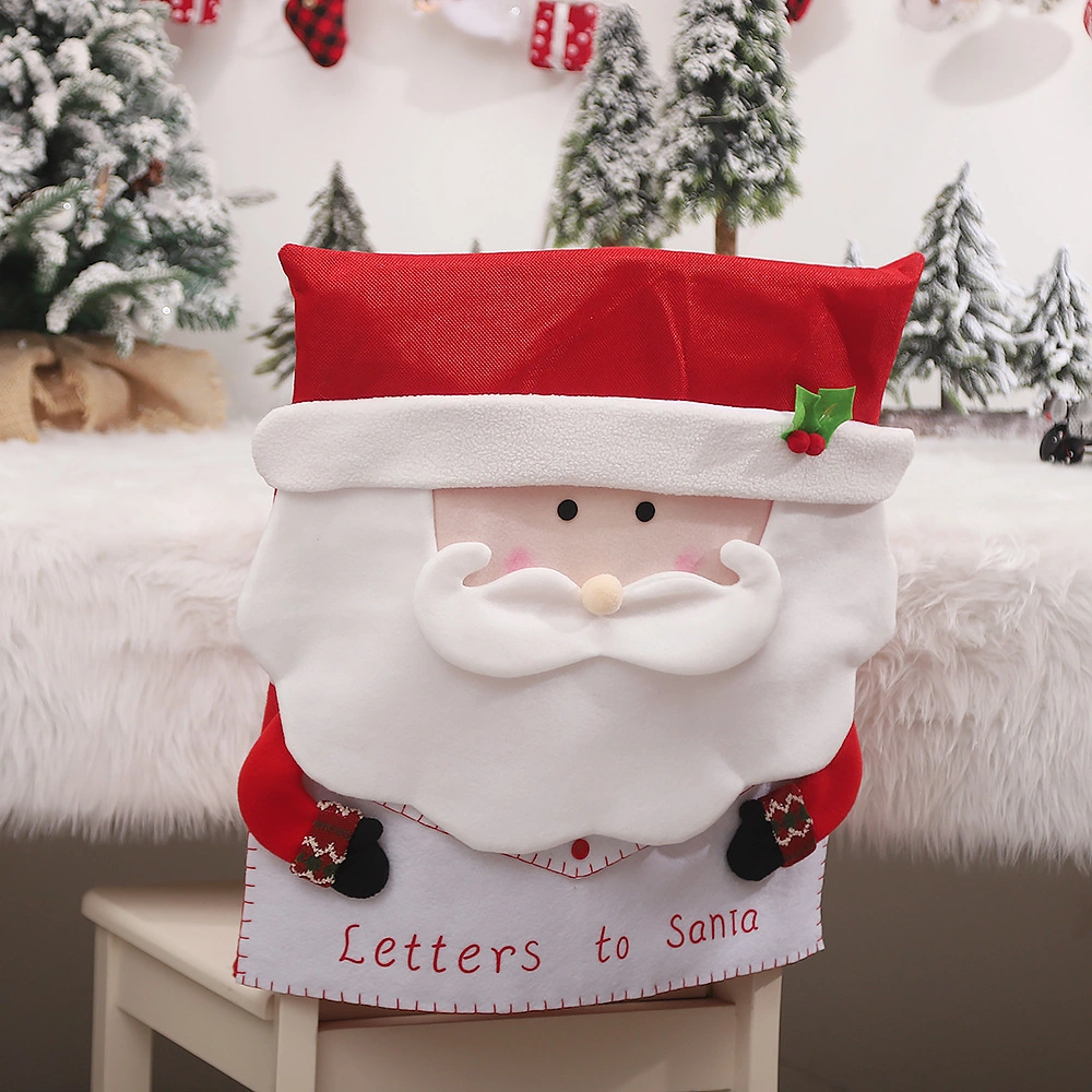 Christmas Supplies Creative Cute Old Man Snowman Envelope Chair Cover Festive Home Restaurant Place Decoration Supplies