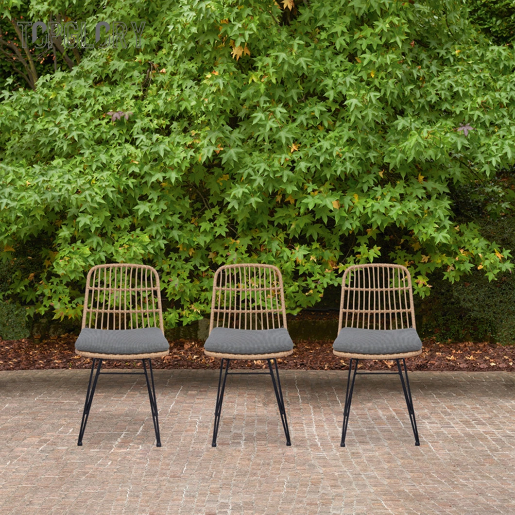 Modern Garden Dining Room PE Rattan Chair Outdoor Furniture Chair