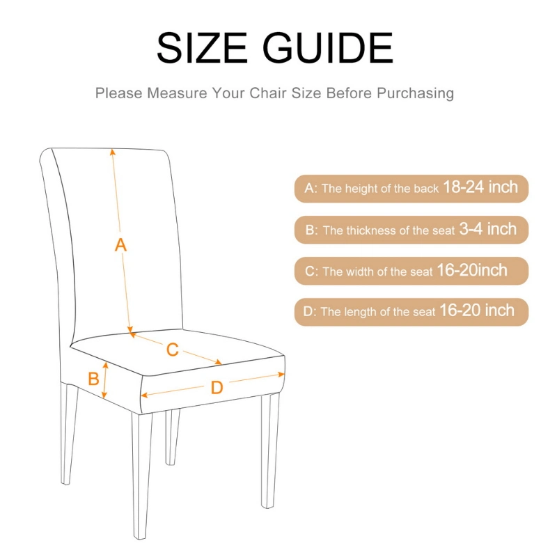 Spandex Elastic Printing Dining Chair Slipcover Modern Removable Kitchen Seat Case Stretch Chair Cover for Banquet