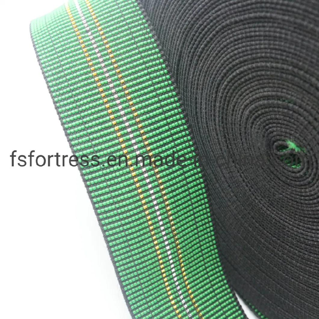 Fortress Furniture Webbing, Sofa, Chair Wholesale Woven Elastic with High Quality Green350#a