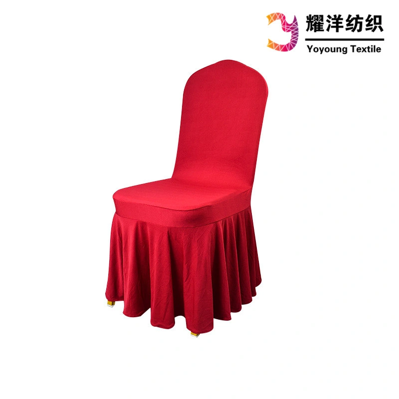 Wholesale Cheap White Thick Air Layer Spandex Ruffled Chair Covers for Wedding Party Banquet