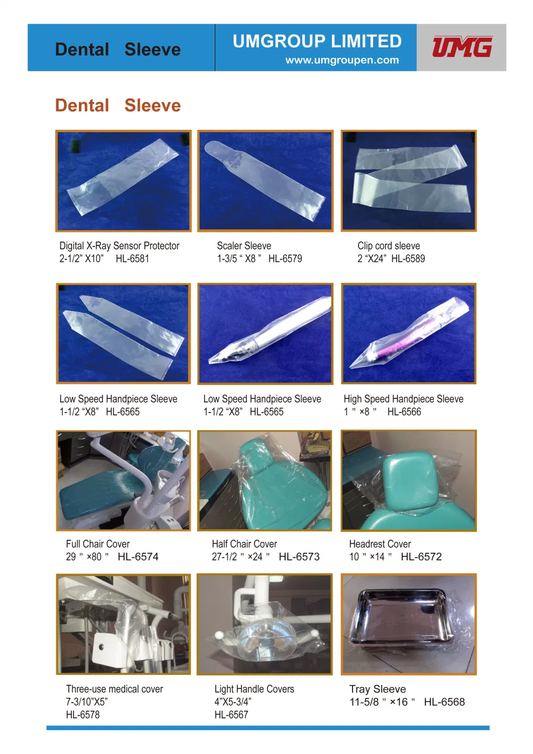 PE Material Transparent Plastic Half Chair Sleeves for Dental Surgical