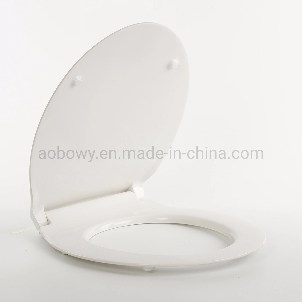 Short Size White Round Shapes European Size Soft Close Duroplat Wc Seat Cover