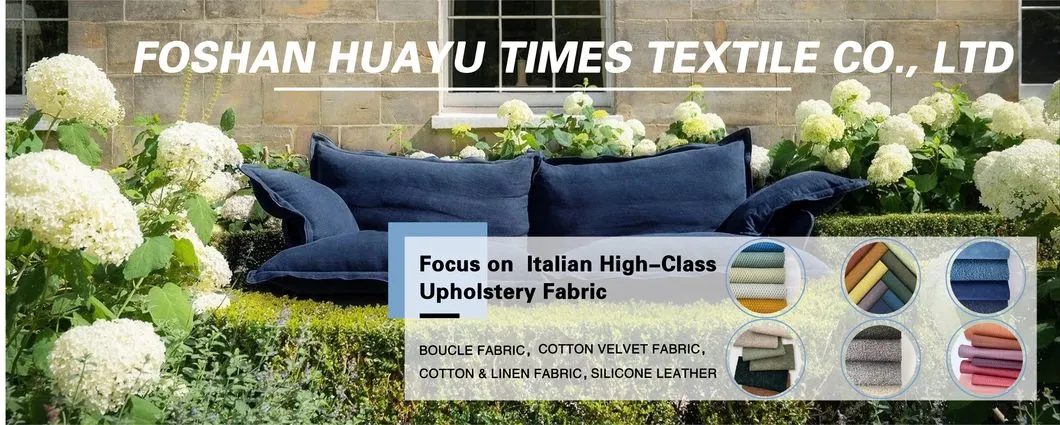 Soft Upholstery Polyester Sofa Woven Plain Velvet Cotton Fabric for Furniture Textile