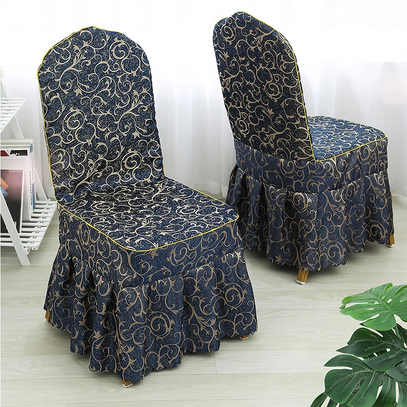 Wholesale Floral Striped Custom Chair Cover Dining Room Wedding Hotel Banquet Chair Cover