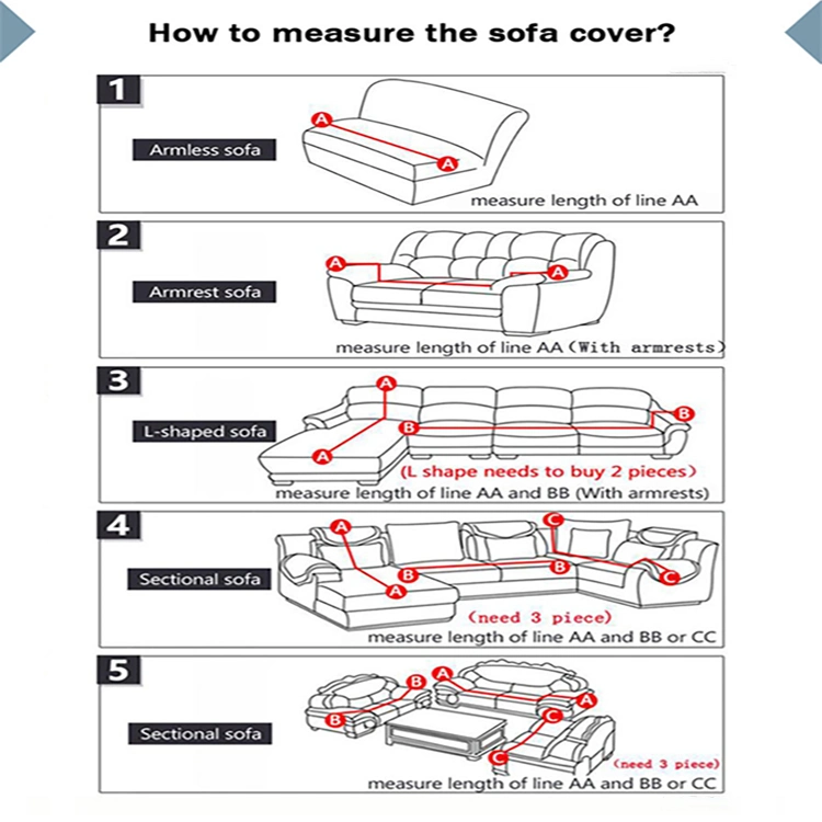 Solid Printed Slipcover L Shape Modern High Quality Cheap Polyester Double-Seat Sofa