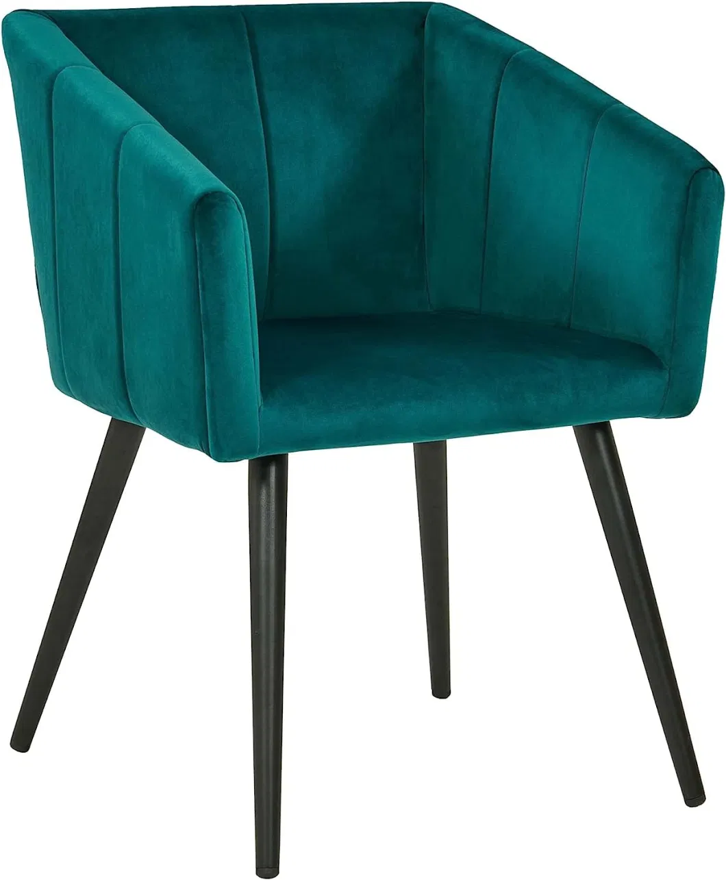 Sapphire Velvet Conference Armchairs Upholstered Dining Room armchair with Metal Legs