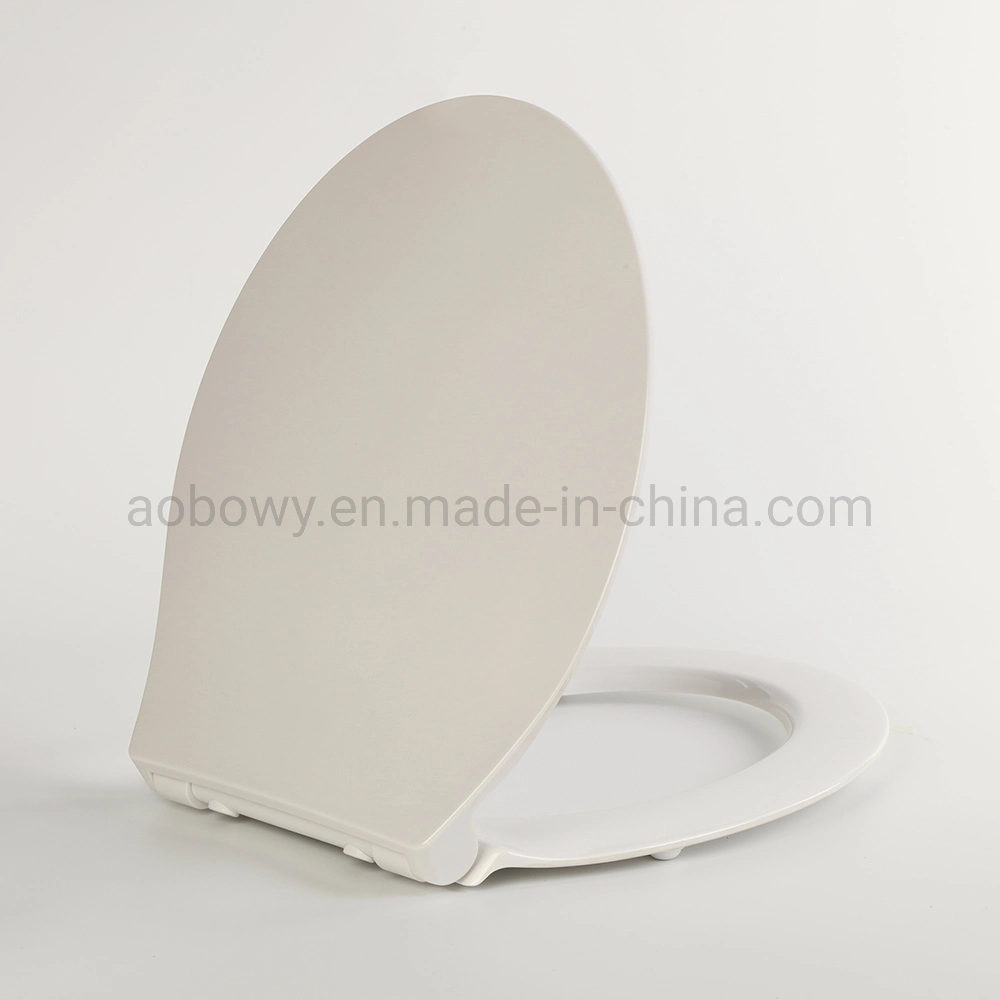 Short Size White Round Shapes European Size Soft Close Duroplat Wc Seat Cover