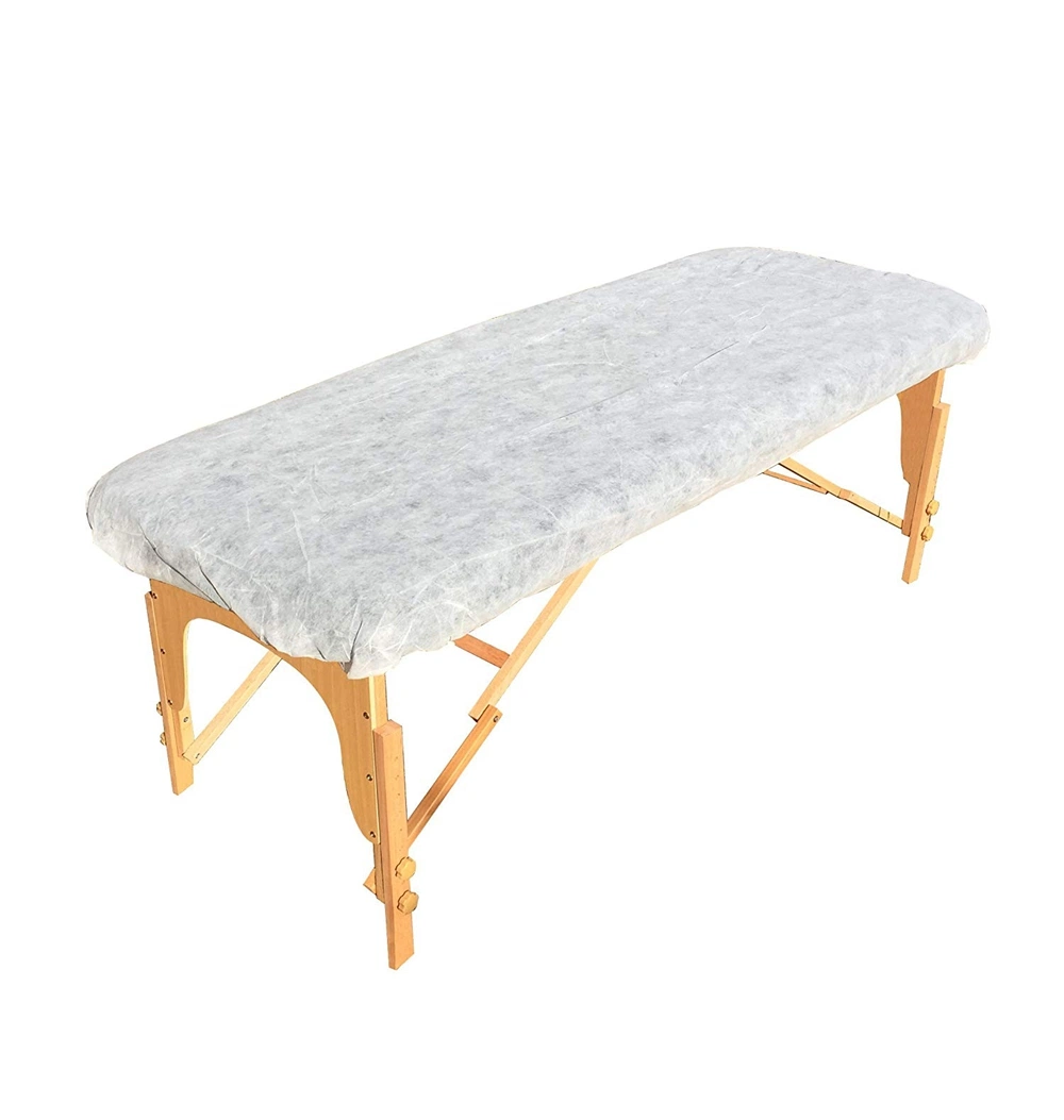 White Disposable Elastic Fitted Bed Sheets Cover Massage Table Facial Chair SPA