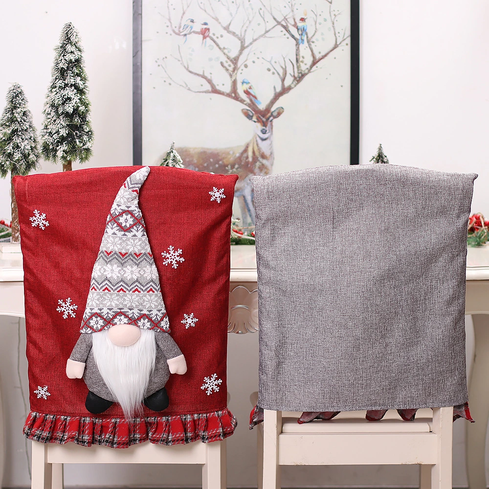 Snowman Oldman Bear Christmas Festival Chair Cover Decoration