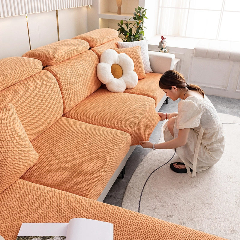 Machine Washable Sofa Cover Stretch Fabric Slipcover Elastic Durable Fleece Fabric Living Room for Chaise Longue Sofa Set Covers