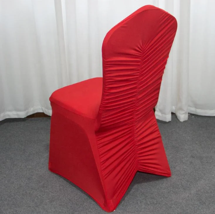 Wholesale Hot Sale Cheap High Quality Chair Cover for Wedding Banquet Ruffle Spandex Chair Cover