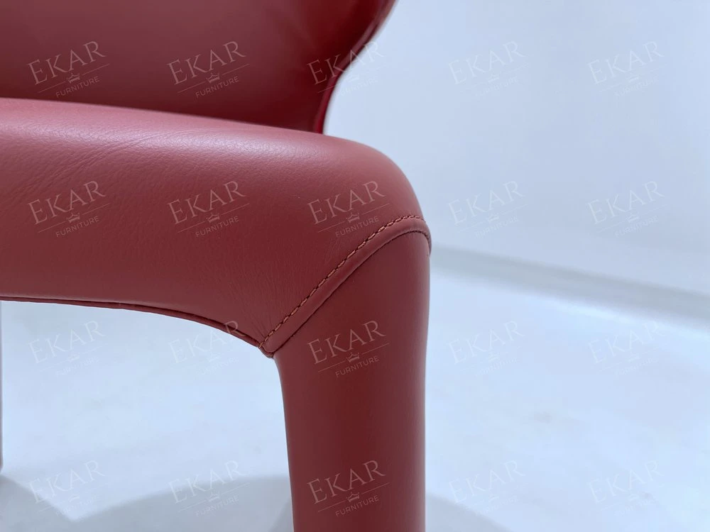 Full Cover Armchair with Molded Cotton Seat and Backrest Dining Chair