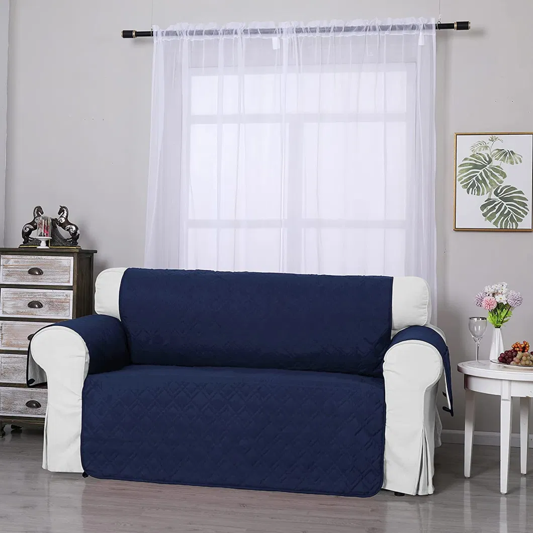 Couch Cover Sofa Slipcover Non-Slip Cover for Leather Sofa Microfiber Furniture Protector