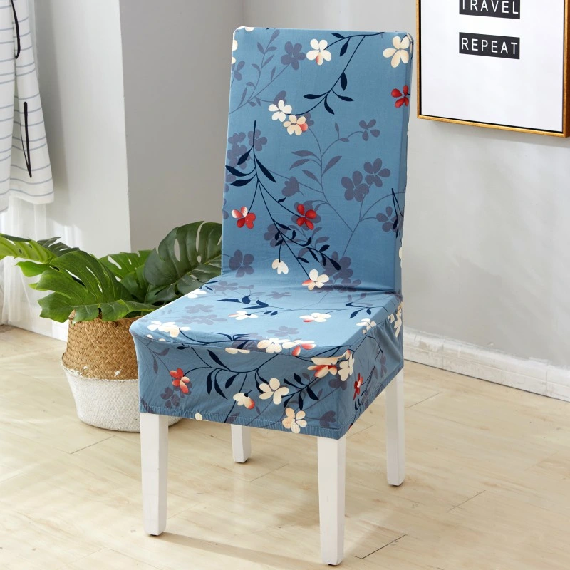 Spandex Elastic Printing Dining Chair Slipcover Modern Removable Kitchen Seat Case Stretch Chair Cover for Banquet