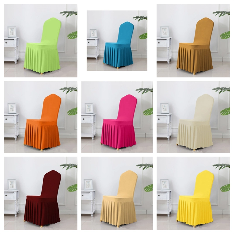 Green Christmas Chair Covers Washable Polyester Spandex Elastic Stretch Chair Cover Party Wedding Banquet Dining Event Chair Covers