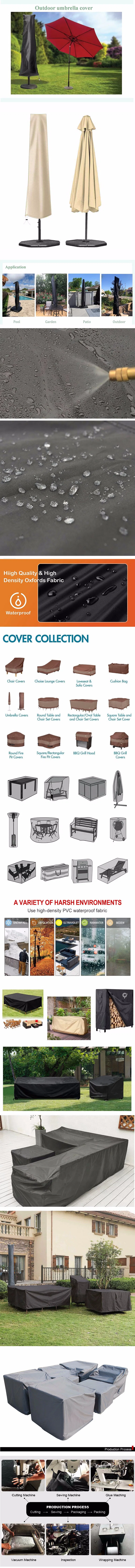 Chair Patio Garden Section Sofa Custom Outdoor Furniture Umbrella Cover Waterproof